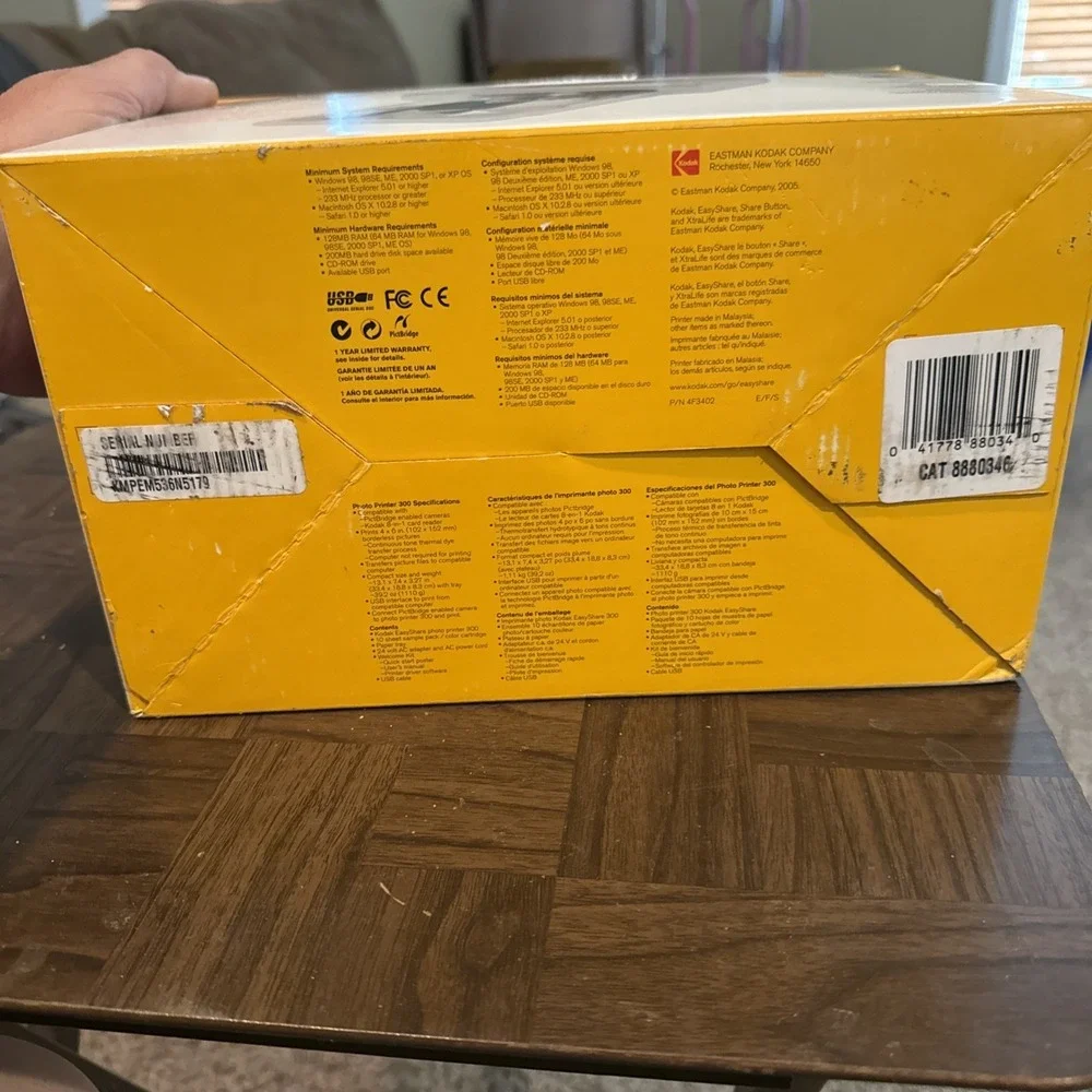 Kodak EasyShare Photo Printer 300 Opened Box Waterproof Photos Print